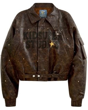 Kidsuper Appliqued Studded Jacket - Black