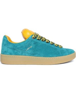 Lanvin X Future Hyper Curb Suede Trainers - Blue