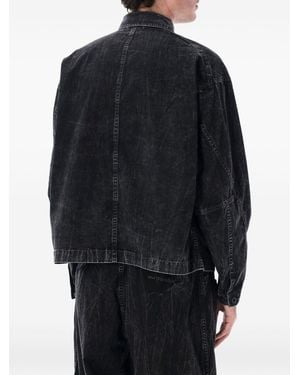 and wander Chest-Pocket Denim Jacket - Blue