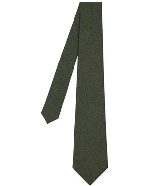 Paul Smith Speckled-Lining Merino Wool-Cashmere Blend Tie - Green