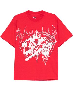 Warren Lotas Graphic-Print T-Shirt - Red
