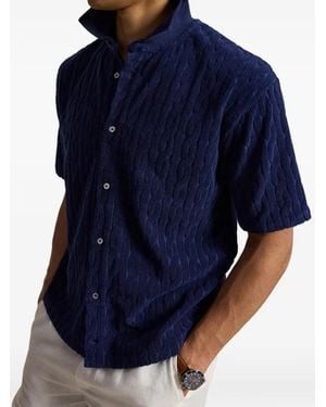 Polo Ralph Lauren Relaxed Fit Cabled Terry Shirt - Blue