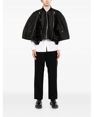 Comme des Garçons Ruffled Cropped Jacket - Black