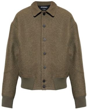 Jacquemus Button Collar Jacket - Green