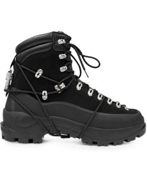 HELIOT EMIL Carabiner-Detail Lace-Up Boots - Black