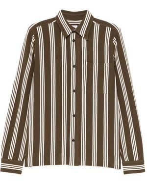 Paul Smith Striped Pocket Shirt - Brown