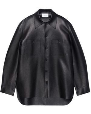 Givenchy Leather Shirt Jacket - Black