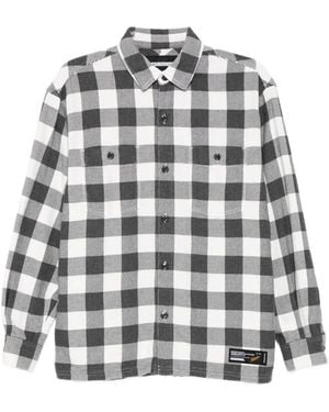 Neighborhood Garment Dyed Check Shirt - White