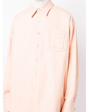 Raf Simons Logo-Patch Cotton Shirt - Pink