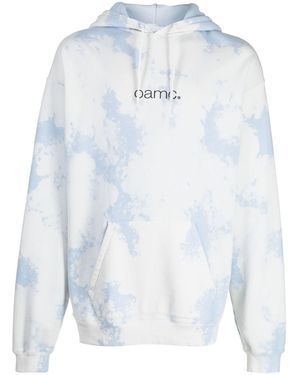 OAMC Logo-Print Cotton Hoodie - Blue
