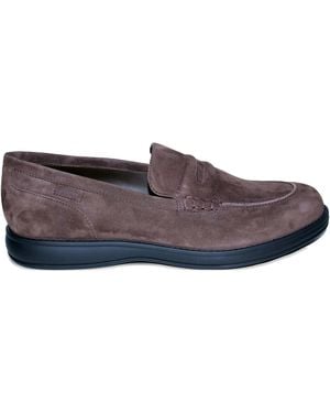 Brioni Suede Penny Loafers - Brown