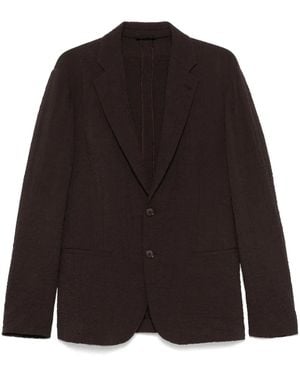 Giorgio Armani Seersucker Blazer - Black