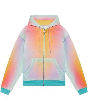 CASABLANCA Gradient Zip-Up Hoodie - White
