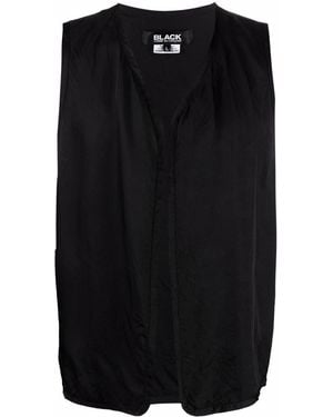 COMME DES GARÇON BLACK Logo-Embroidered Gilet - Black