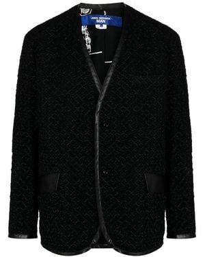 Junya Watanabe V-Neck Single-Breasted Jacket - Black