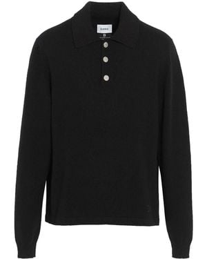 Barrie B Label Cashmere Polo Shirt - Black