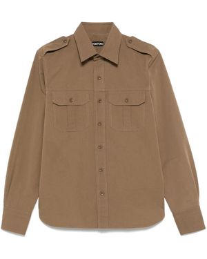 Tom Ford Poplin Shirt - Natural