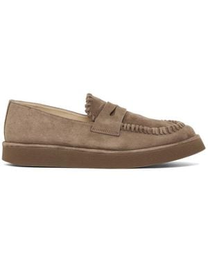 Giorgio Armani Fringed Loafers - Brown