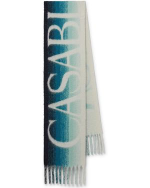 CASABLANCA Gradient Logo Scarf - Blue