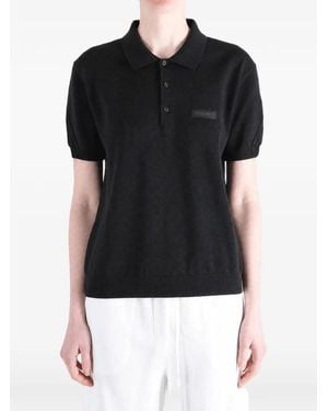 Givenchy Logo-Patch Polo Shirt - Black