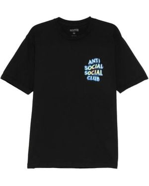 ANTI SOCIAL SOCIAL CLUB Logo-Print Cotton T-Shirt - Blue