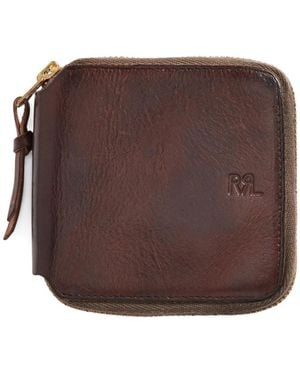 RRL Leather Zip Wallet - Brown