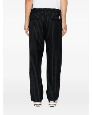 Moncler Pinstripe-Pattern Pants - Black