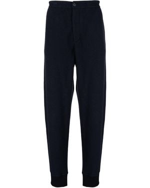 Giorgio Armani High-Waist Tapered-Leg Trousers - Blue