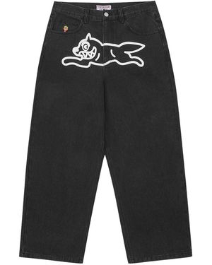ICECREAM Dog-Print Jeans - Black