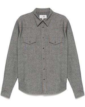 MM6 by Maison Margiela Rinsed Denim Shirt - Grey