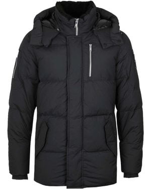 Moose Knuckles High-Collar Quilted Down Jacket - Black