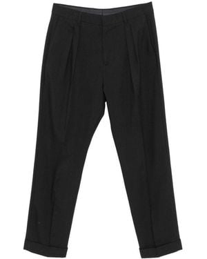 Paul Smith Pantalon En Laine À Design Plissé - Black