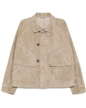 Giorgio Armani Suede Jacket - Natural