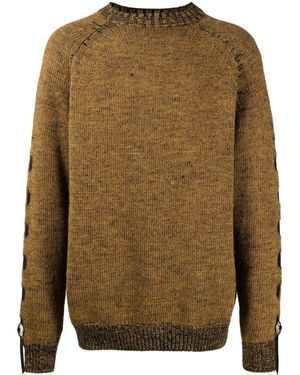 Toga Virilis Stitch-Detail Oversize Jumper - Brown