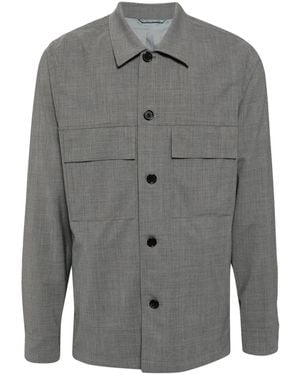 Paul Smith Long-Sleeves Wool Shirt - Grey