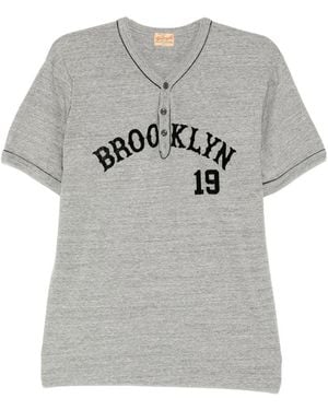 Whitesville Contrast-Trim Marl T-Shirt - White