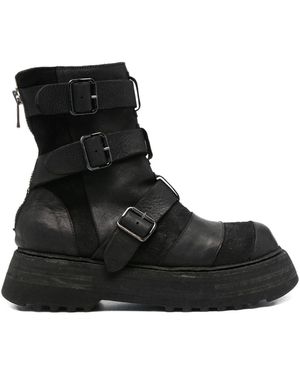Guidi Multi-Strap Boots - Black
