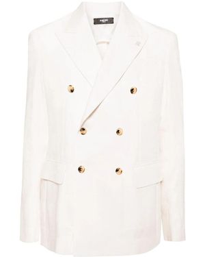 Amiri Linen-Cotton Blend Blazer - Natural