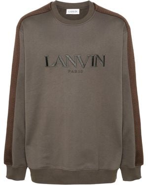 Lanvin Dark Cotton Jersey Sweatshirt - Brown