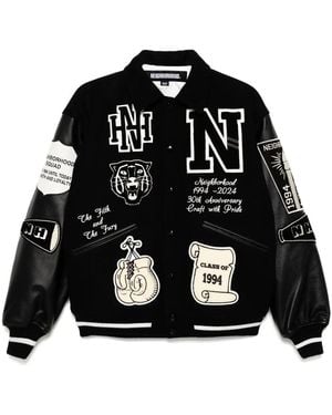 Neighborhood Badge Bomber Jacket - Black