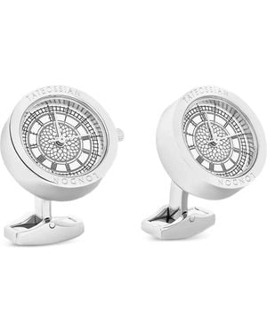 Tateossian Big Ben Watch Cufflinks - White