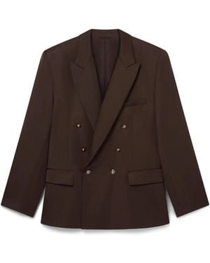 CASABLANCA Peak-Lapel Blazer - Brown