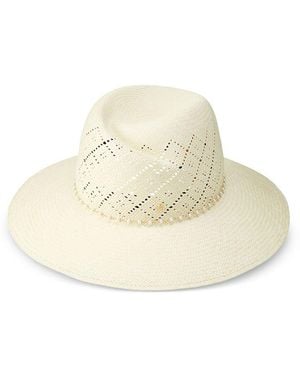 Maison Michel Virginie Perforated Hat - Natural