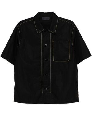 Moncler Cotton Short-Sleeved Shirt - Black