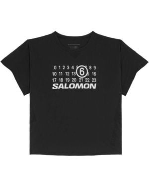 MM6 MAISON MARGIELA X SALOMON X Salomon Logo-Print T-Shirt - Black