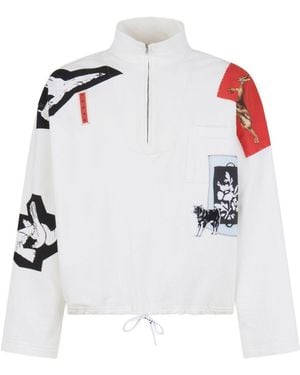 Marni Graphic-Print Pullover - White