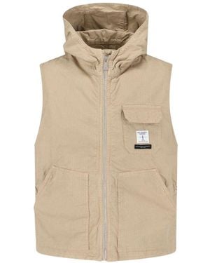 Roy Rogers X Engineered Garments Zip-Up Hooded Gilet - Natural