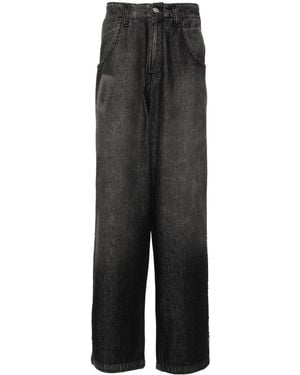Bluemarble Stud-embellished Straight-leg Jeans - Black