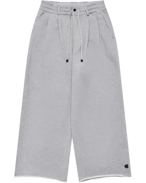Dover Street Market Pantalon De Jogging Plissé En Coton À Lien De Resserrage - Grey
