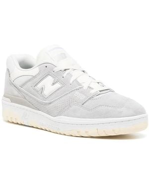 New Balance Logo-Patch Lace-Up Trainers - White